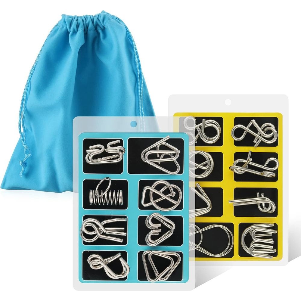 Montessori-puslespil i metal (16 stk.)