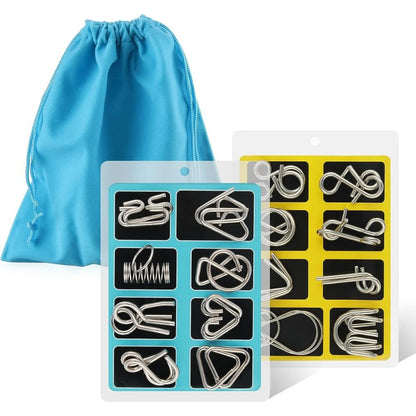 Montessori-puslespil i metal (16 stk.)