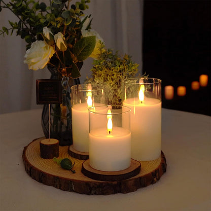 Flammeløse stearinlys – 3 stk.