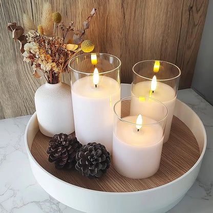 Flammeløse stearinlys – 3 stk.