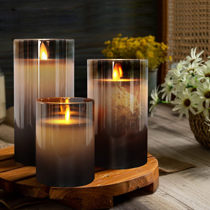 Flammeløse stearinlys – 3 stk.