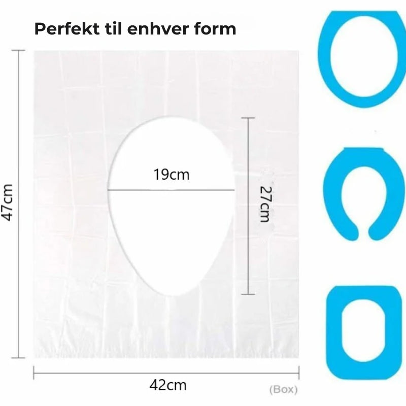 Biologisk nedbrydelig pose til offentlige toiletter (50 stk.)