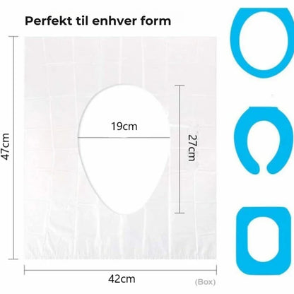 Biologisk nedbrydelig pose til offentlige toiletter (50 stk.)