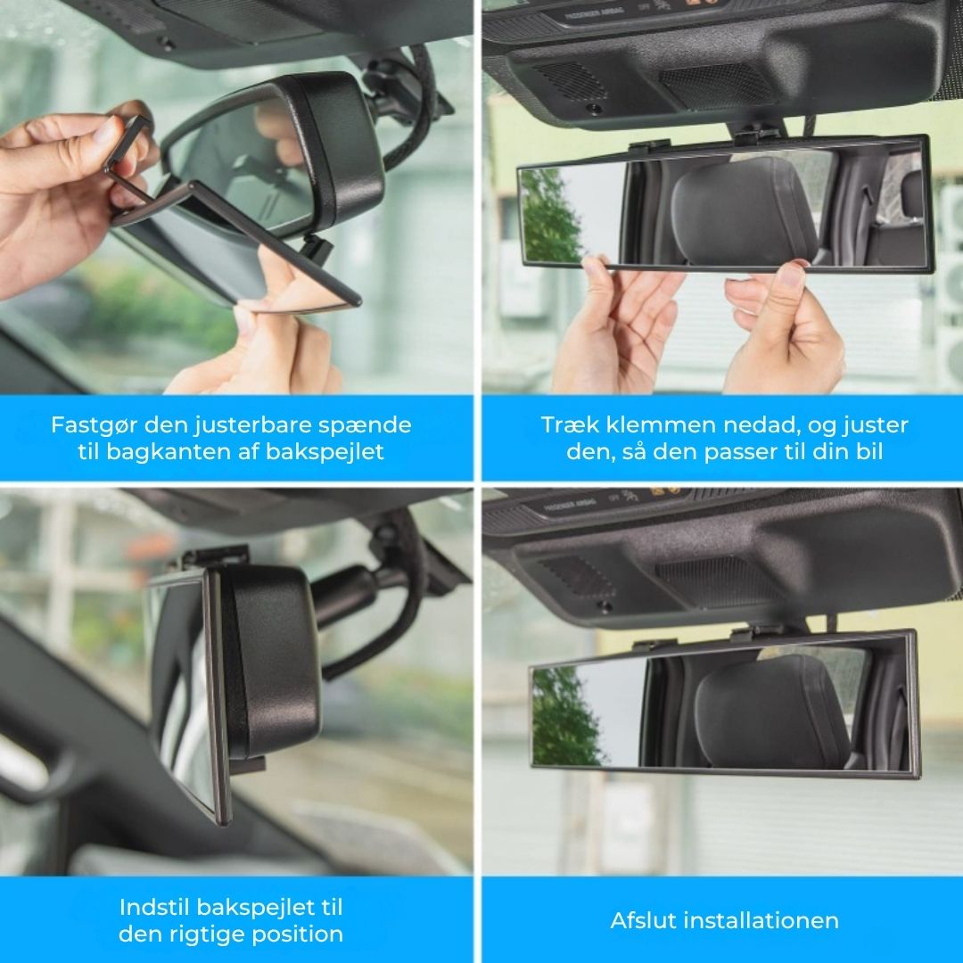 Panoramisk bakspejl med klikmontering