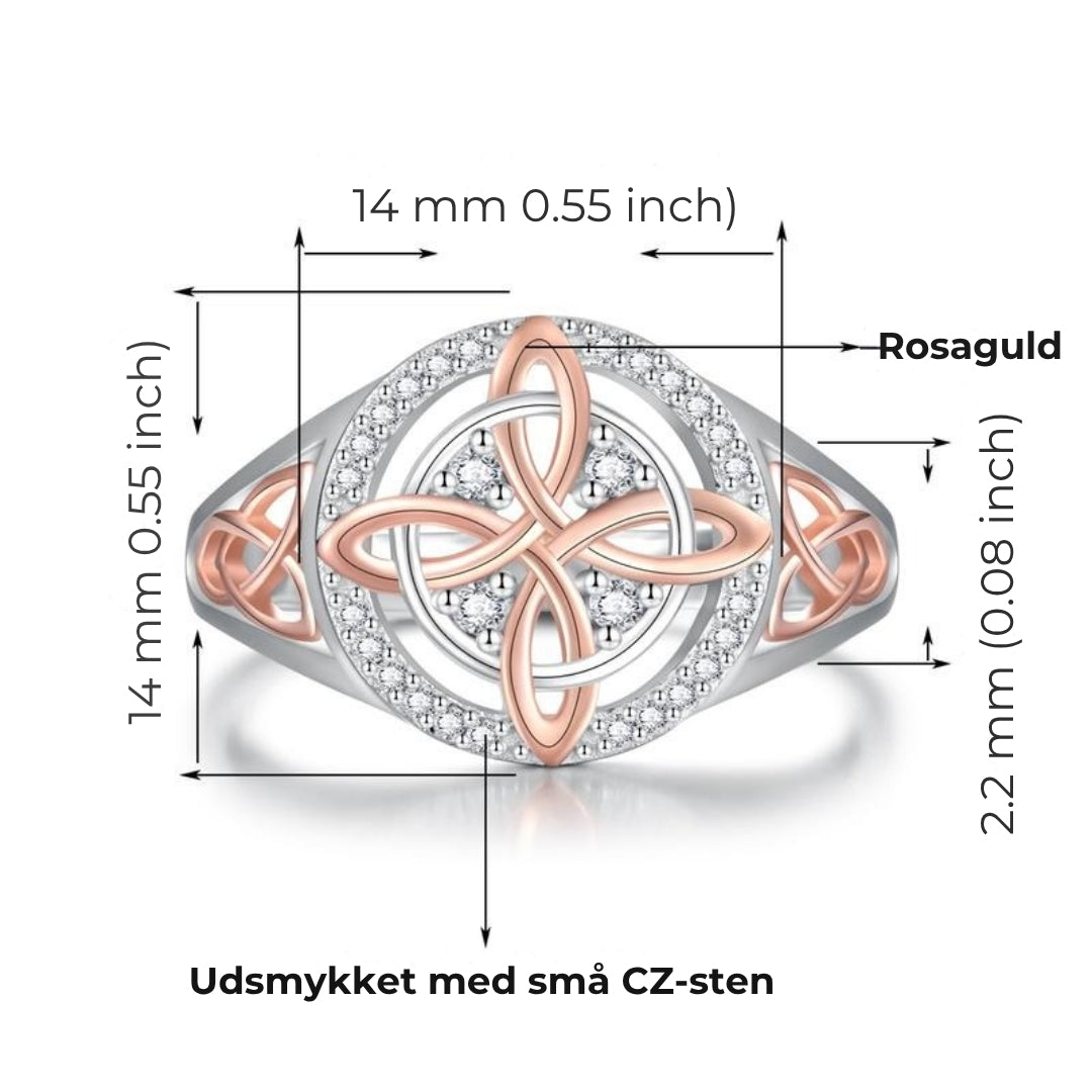 Sølvring med hekseknude