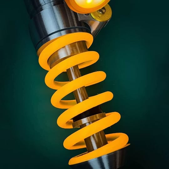Justerbar støddæmper med LED-lampe