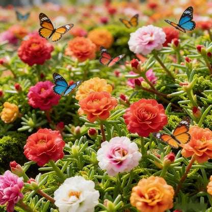 🌸 Mosrosefrøblanding (1000 stk.) 🌿 Portulak / solroser