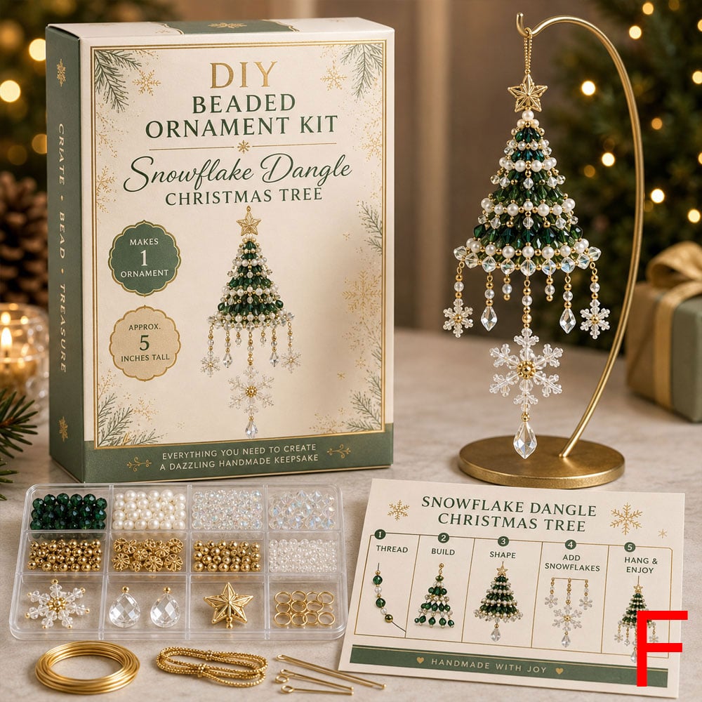 DIY-juletræspynt med perler – Kreativ juletræspynt