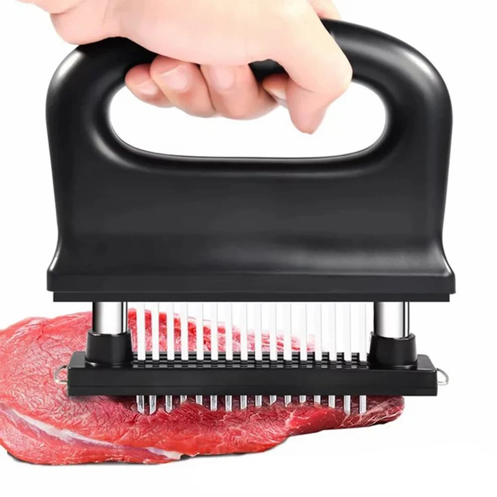 Kødskærer med 48 rustfri knive til at gøre bøf, kylling, oksekød og svinekød mørt.