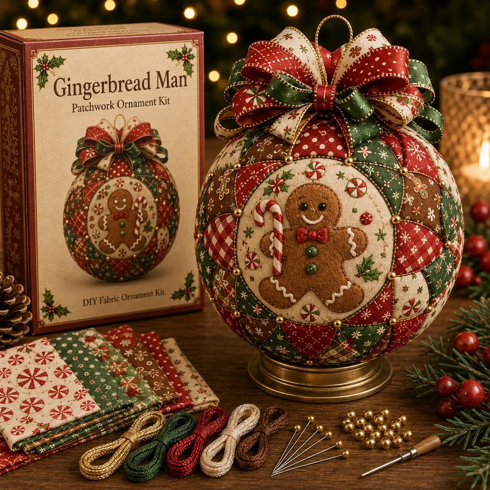 DIY-julekugler – patchwork-sæt