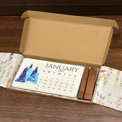 Plantbar kalender 2027 – Sæsonens frø i biologisk nedbrydeligt papir