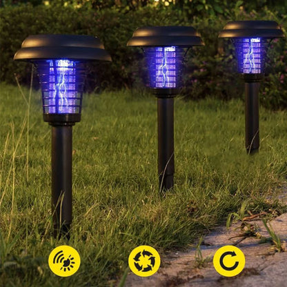 Solcelledrevet LED-havelygte mod myg