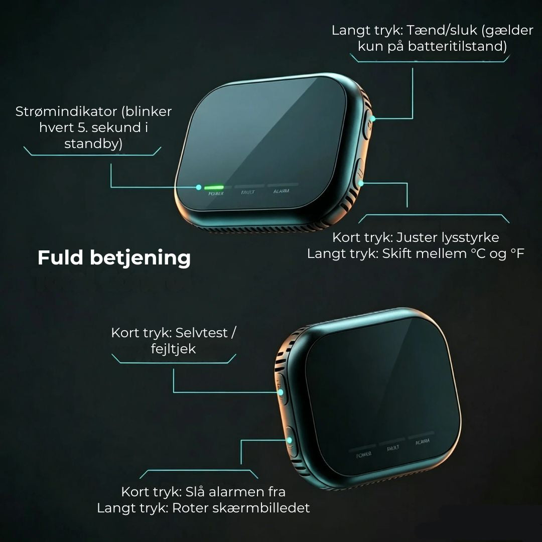 6-i-1 smart sikkerhedsdetektor – op til 12 gasser, der kan detekteres