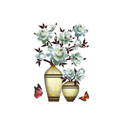 Vægklistermærker med 3D-planter