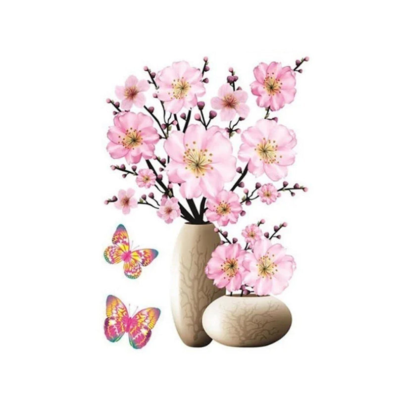 Vægklistermærker med 3D-planter