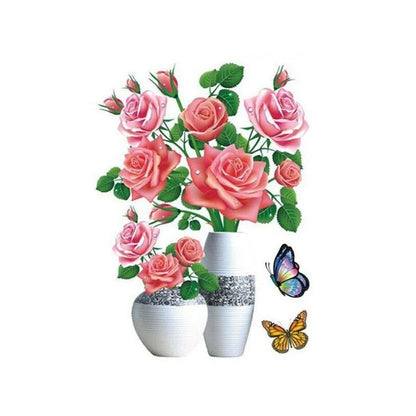 Vægklistermærker med 3D-planter