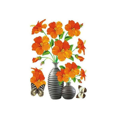 Vægklistermærker med 3D-planter