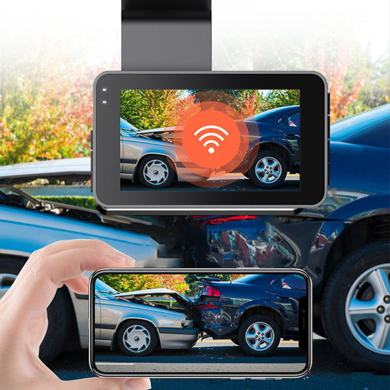 Fuld HD-bilkamera med WiFi og GPS-funktion