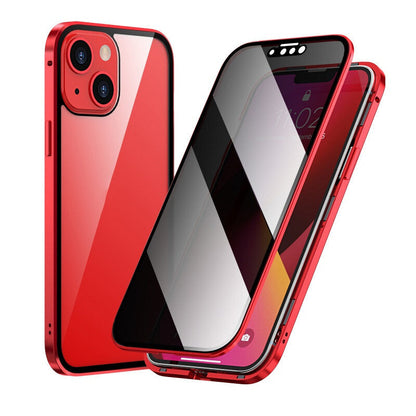 Dobbeltsidet iPhone Magnetic hærdet glas fuldt beskyttende etui