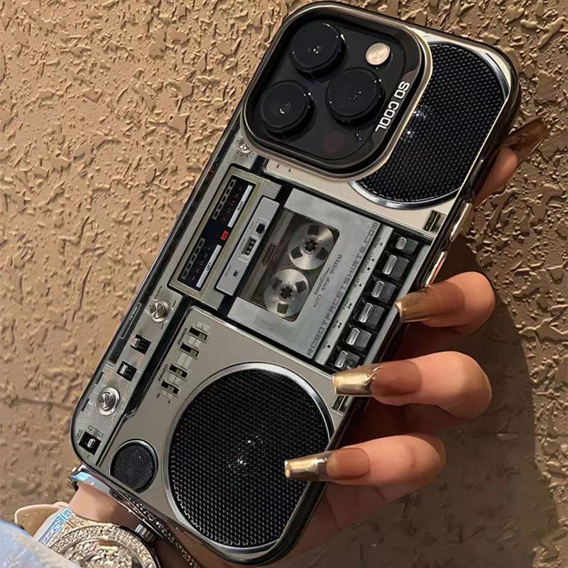 Retro kassetteafspiller-cover til iPhone
