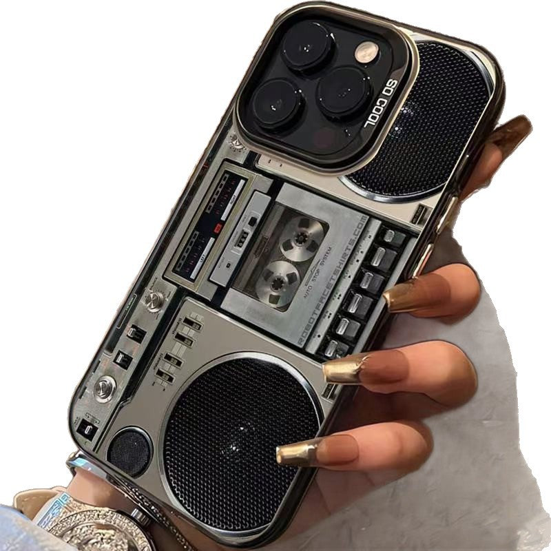 Retro kassetteafspiller-cover til iPhone
