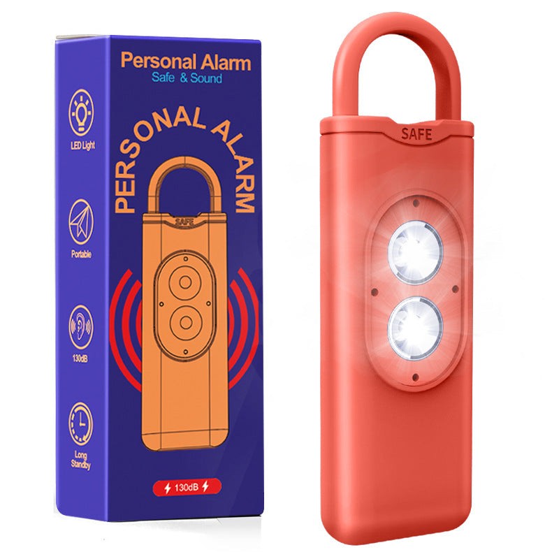 Selvforsvar-alarm-nøglering med LED-blinklys