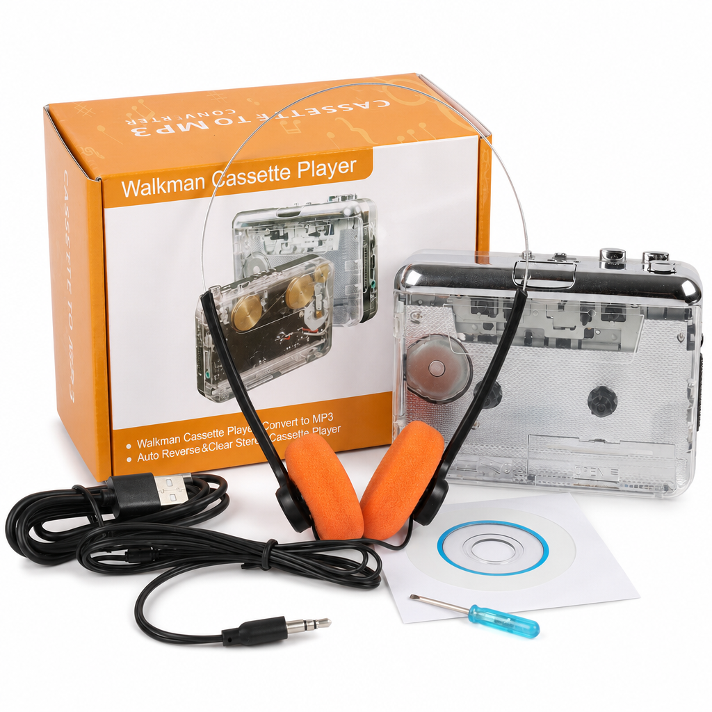 2-i-1 kassetteafspiller og kassette-til-MP3-konverter