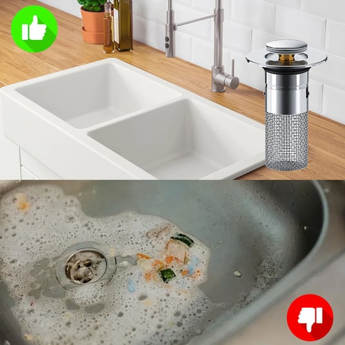 Rustfrit stål-afløbsfilter – Anti-tilstopningshårfilter